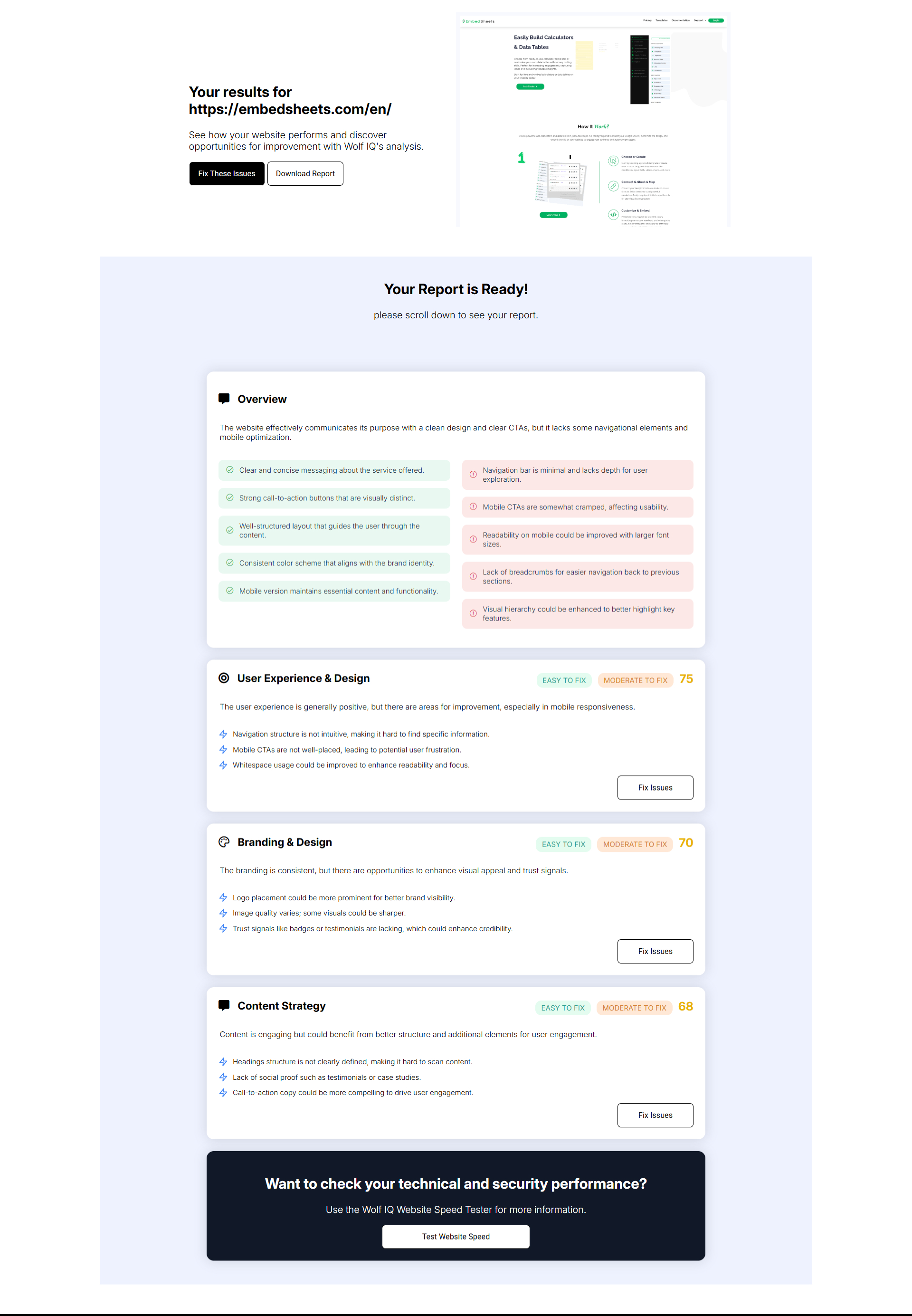 AI Website Insights & UX Analyzer